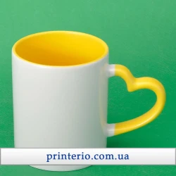 Чашка для сублимации Sublime Love белая с лого цветная внутри 330 мл